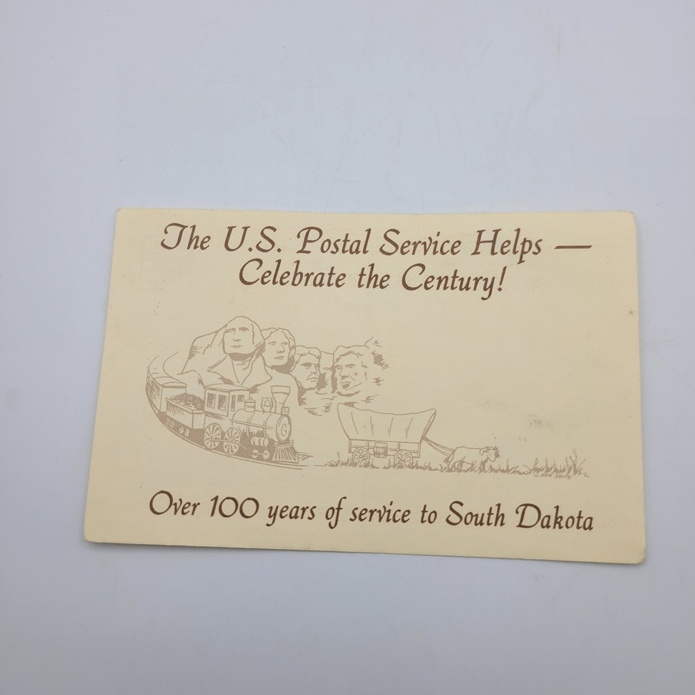 USPS Celebrate the Century South Dakota 100 Years Postcard‎ Mount Rushmore
